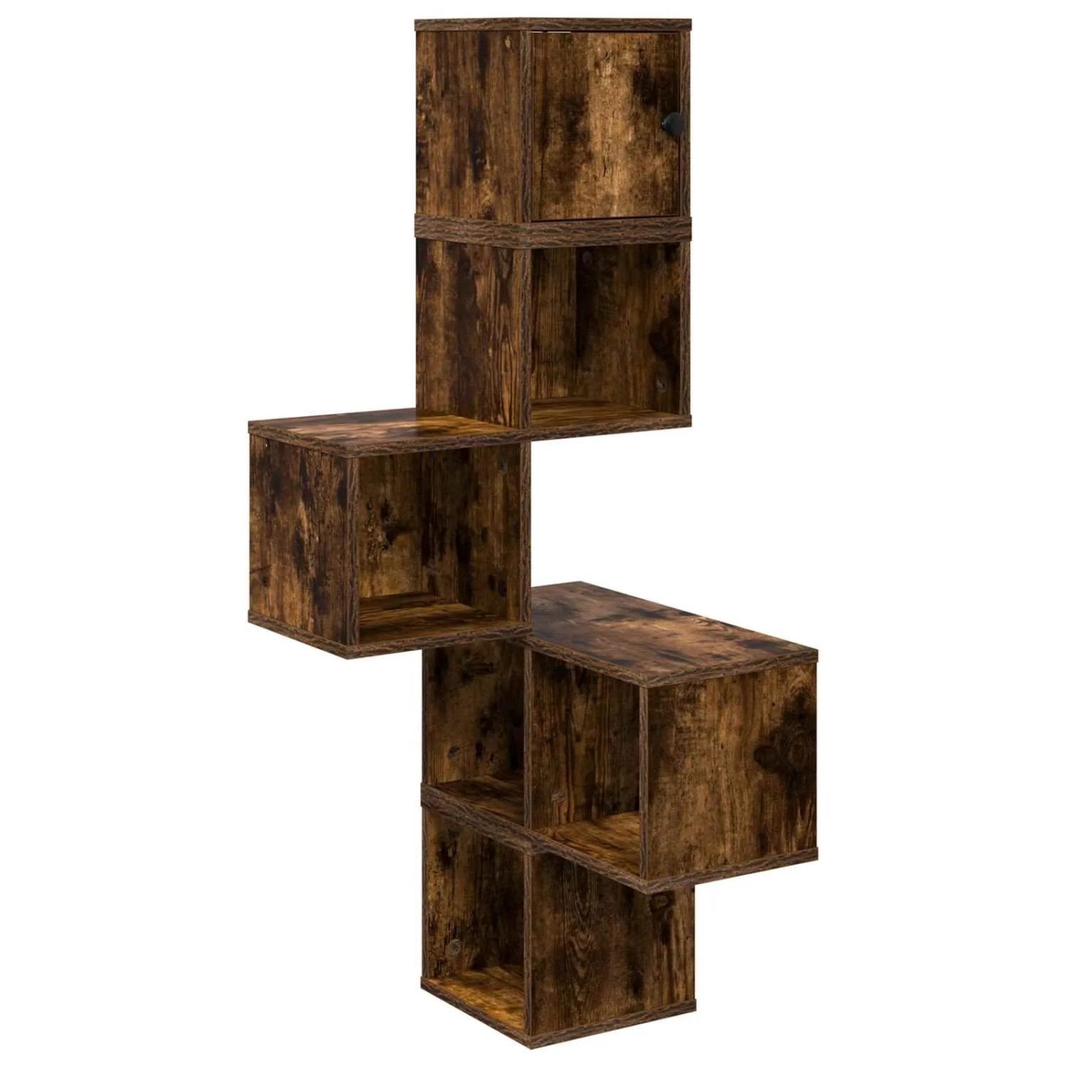 vidaXL Wand-Eckregal Raucheiche 48 x 48 x 120 cm Holzwerkstoff 8012232