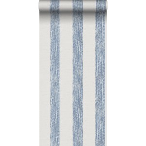 Sanders & Sanders Tapete Gemalte Streifen Blau Und Weiß 53 Cm X 1005 M - 640761