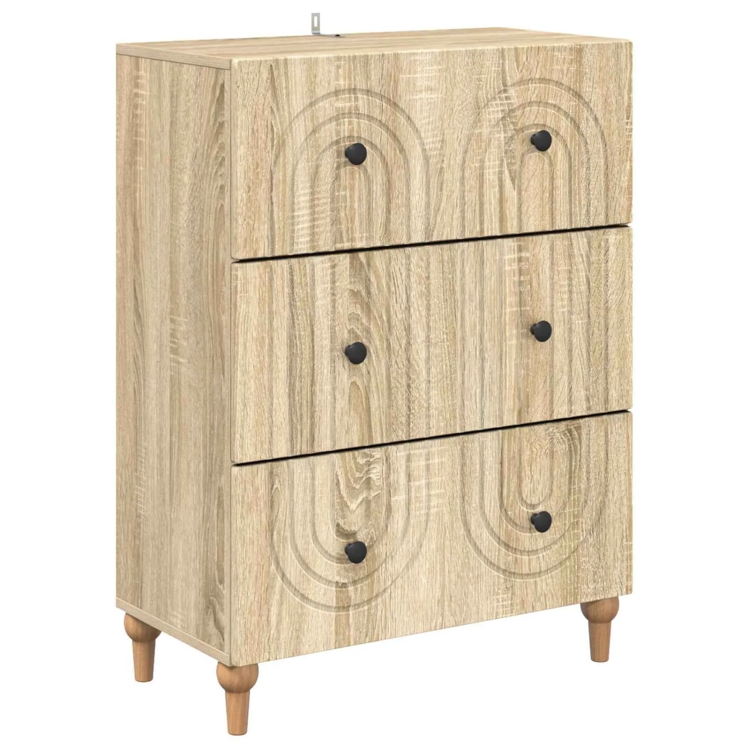 vidaXL Schubladenschrank Sonoma-Eiche 66 x 34,5 x 90 cm Holzwerkstoff 894147