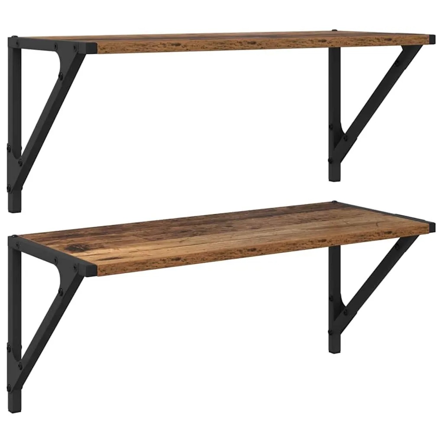 vidaXL Wandregale 2 Stk Altholz 60 x 25 x 25,5 cm Holzwerkstoff 882856