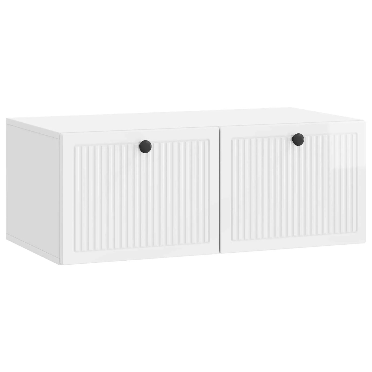 vidaXL Wandmontierter TV-Schrank Hochglanz Weiß 78,5 x 41 x 30 cm 898009