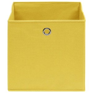 vidaXL Aufbewahrungsboxen 4 Stk Gelb 32x32x32 cm Stoff 288365