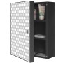 Banjado XXL Medizinschrank, anthrazit mit Punkte-Motiv, abschließbarer Arzneischrank.