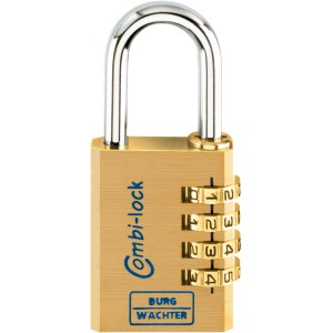 Burg Wächter Zahlenschloss Combi Lock 80/40 aus Messing mit 4 Rollen.