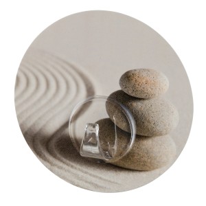 Wenko Static-Loc Wandhaken Uno Sand and Stone vor Sand und Steinen.