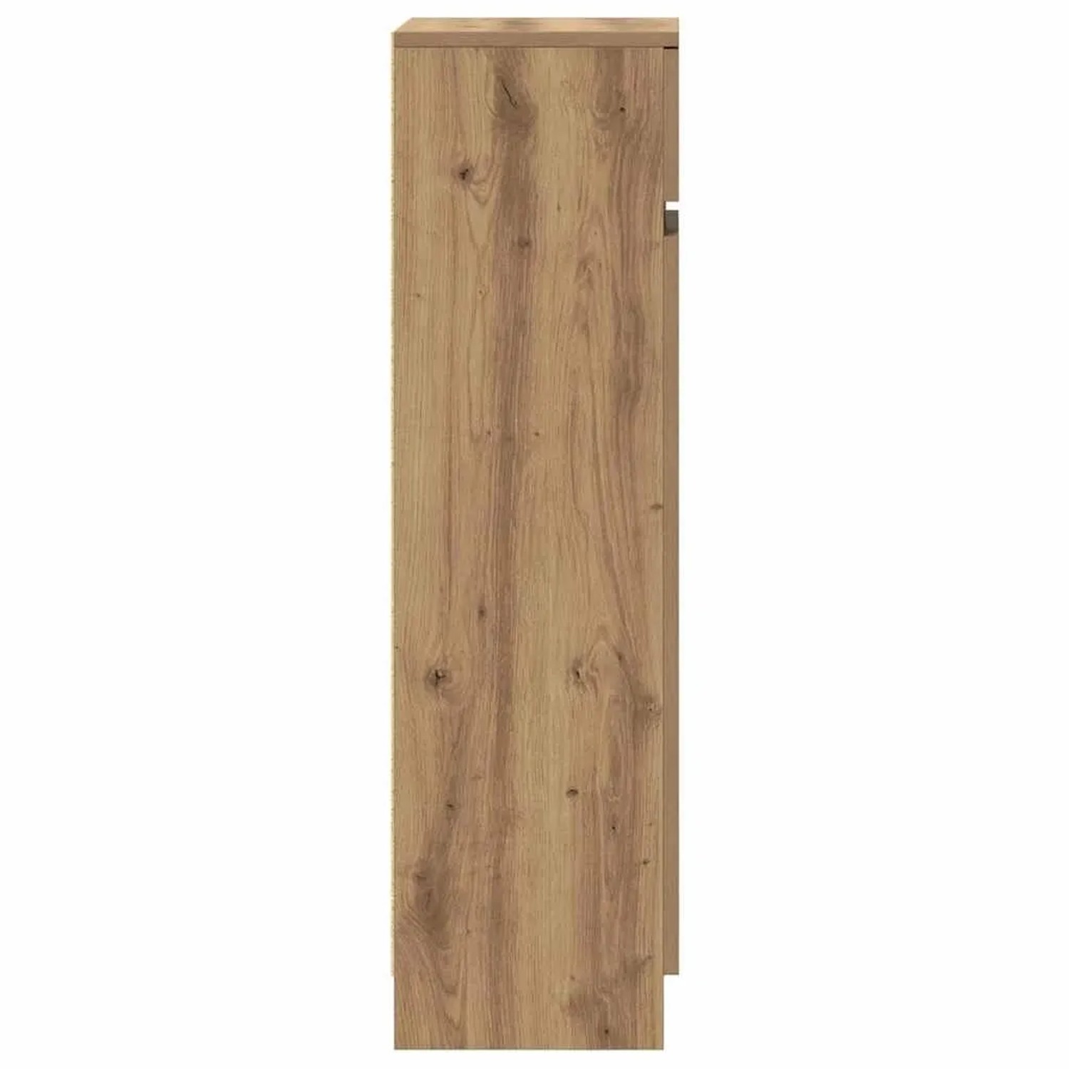 vidaXL Schuhschrank Eiche handwerklich, schmal, mit Regal und Tür. Schuhkommode für Flur und Diele.