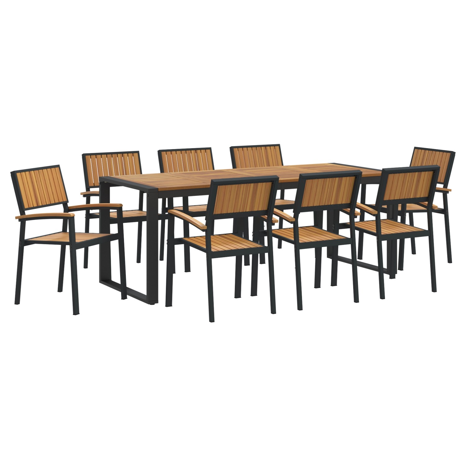 vidaXL 5-Teilige Garten-Essgruppe aus Massivem Holz Akazie und Metall 32843 günstig online kaufen