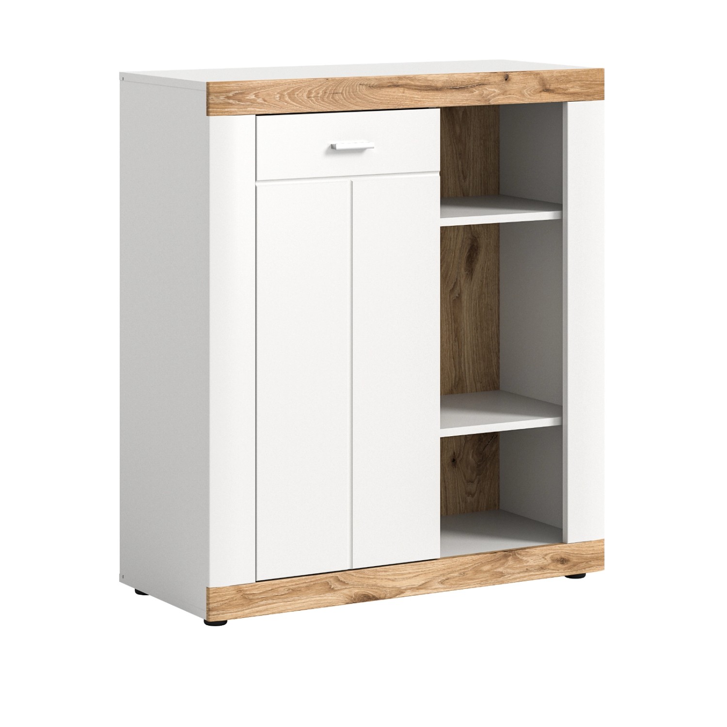Inn.Furn Kommode Weiß Eiche 91 cm mit Soft-Close Sopela günstig online kaufen