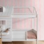 ESTAhome Vliestapete mit rosa-weißem Streifenmuster im Kinderzimmer, ideal für dekorative Wände.