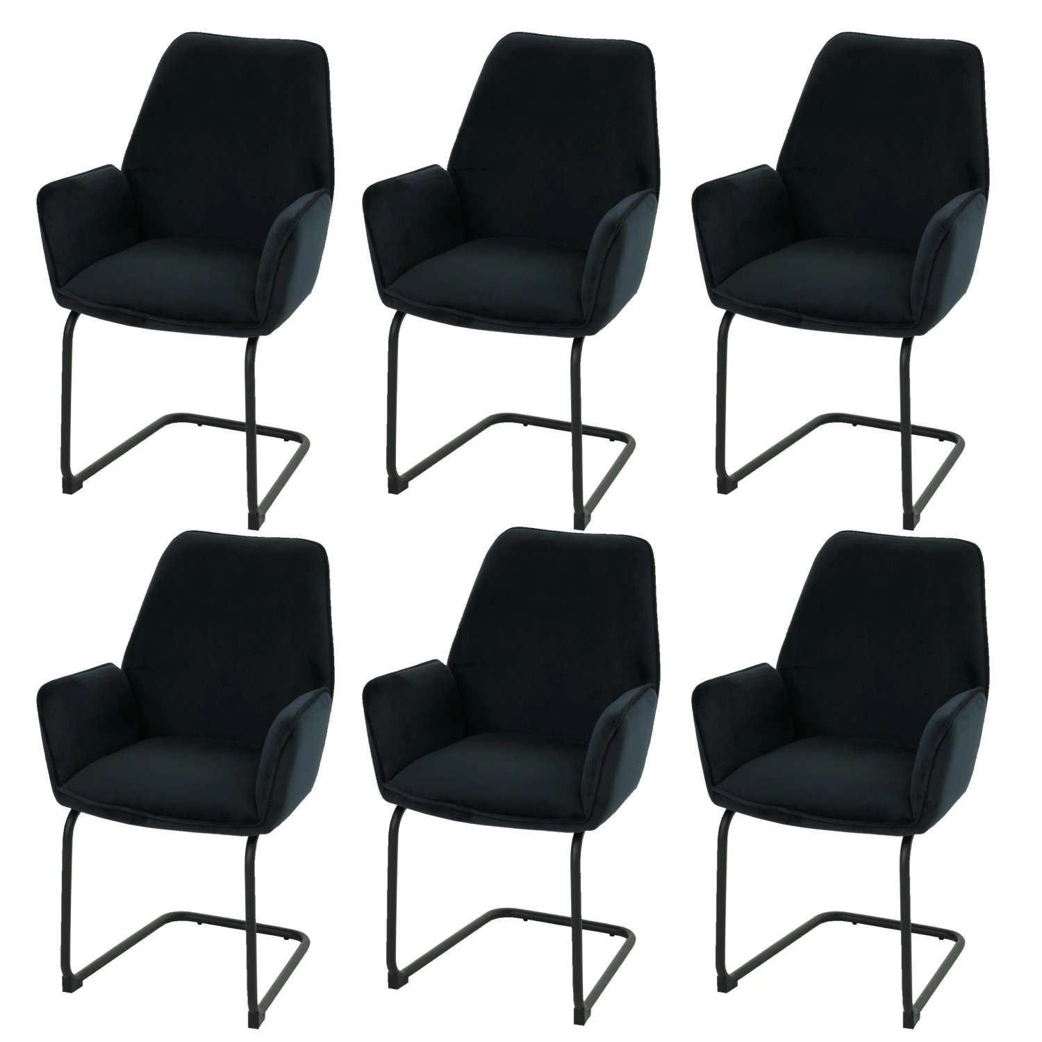 MCW Freischwinger G67 6er-Set Anthrazit-Blau