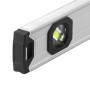STAHLWERK Digitale Wasserwaage DW-1000 ST aus Aluminium, Detailaufnahme der Libelle und Endkappe.