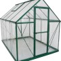 Palram Canopia Hybrid Gewächshaus 2.5x1.9 m, grüne Umrandung, klare Wände. Ideal für Garten.
