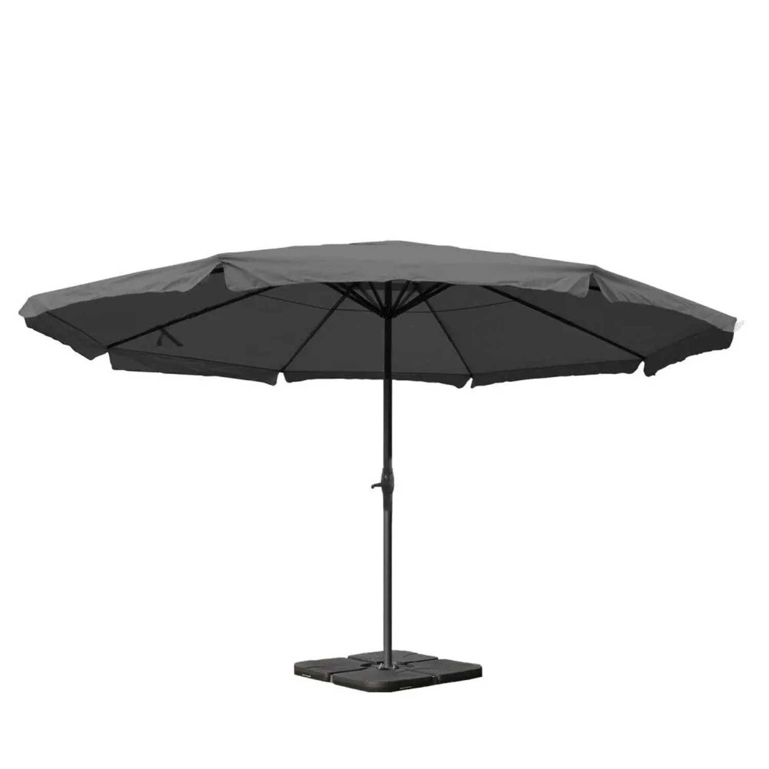 MCW Sonnenschirm Carpi Pro Ø5m Anthrazit mit Ständer