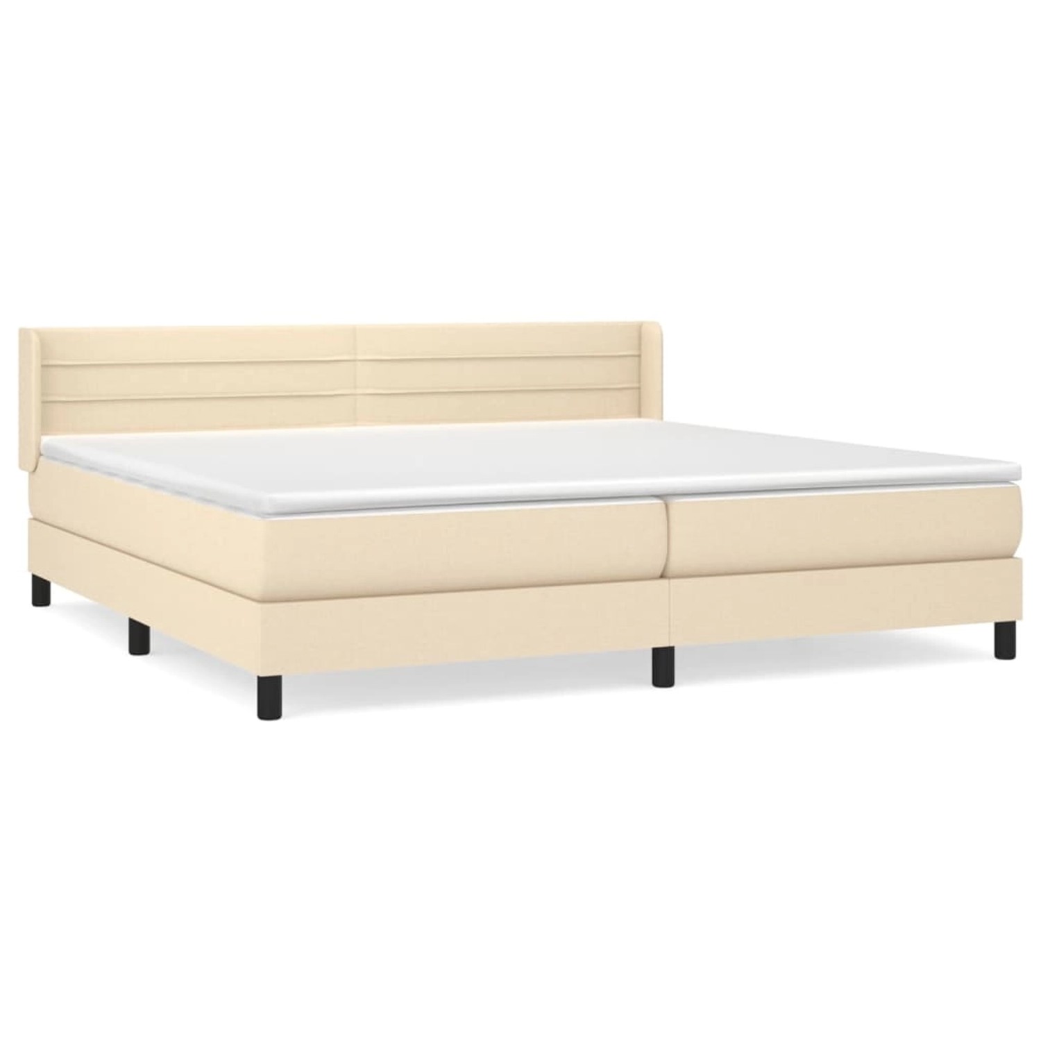 vidaXL Boxspringbett mit Matratze Creme 200x200 cm Stoff 3129822 günstig online kaufen