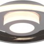 Moderne, runde Trio LED-Deckenleuchte Ascari in Chrom, dimmbar und spritzwassergeschützt.