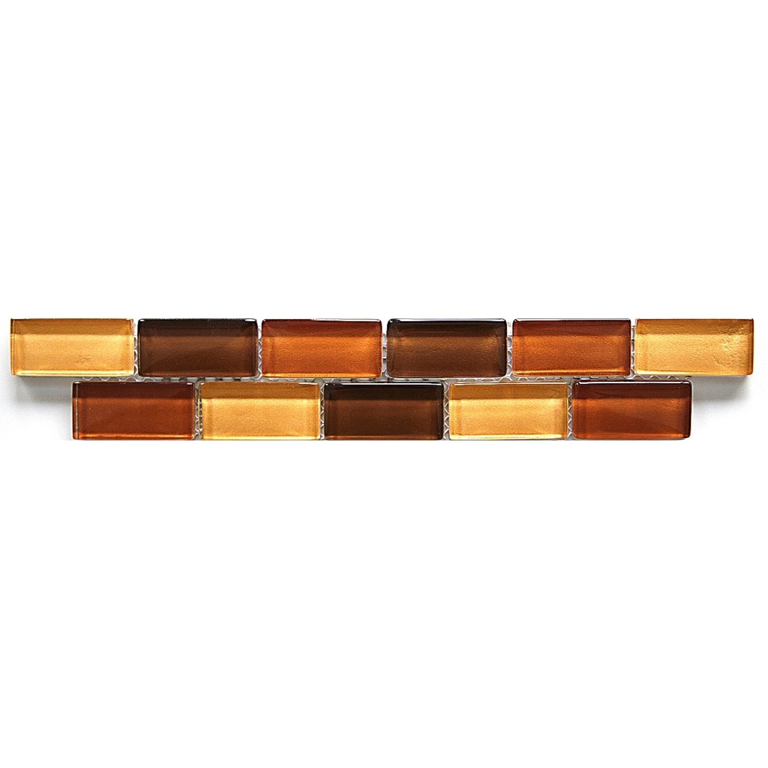 Glasbordüre Brick Braun Mix 5 cm x 30 cm günstig online kaufen