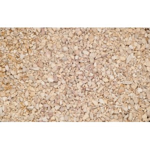 Ziersplitt Yellow Sun, hellbeige Kalkstein, 8-16 mm, ideal für Gartenwege und Steingärten.