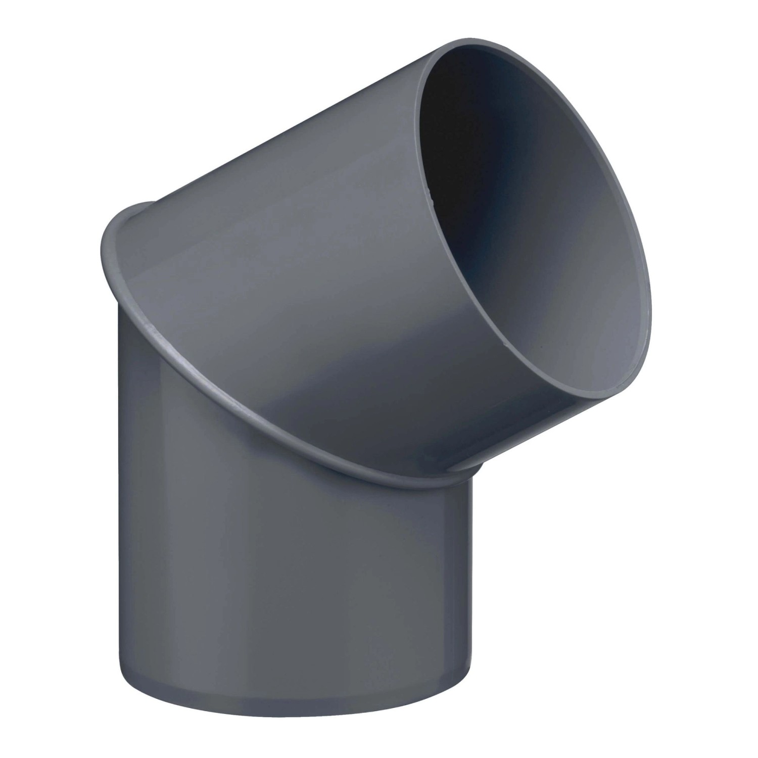 Inefa Rohrbogen 60 Grad PVC DN 75 für Fallrohr Anthrazit Verbindungselement