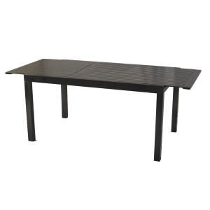 Rechteckiger, ausziehbarer Gartentisch von Merxx aus Aluminium, ideal für Garten und Terrasse.