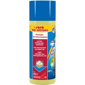 Sera Bio Nitrivec Aquarium Wasseraufbereiter, 250ml Flasche zur biologischen Wasserklärung.