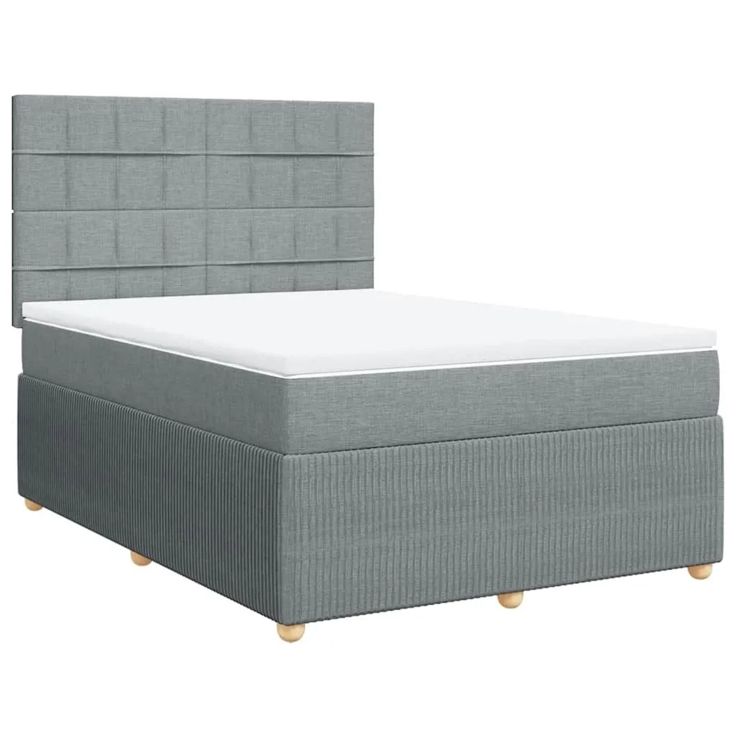 vidaXL Boxspringbett mit Matratze Hellgrau 140x190 cm Stoff 3292051 günstig online kaufen