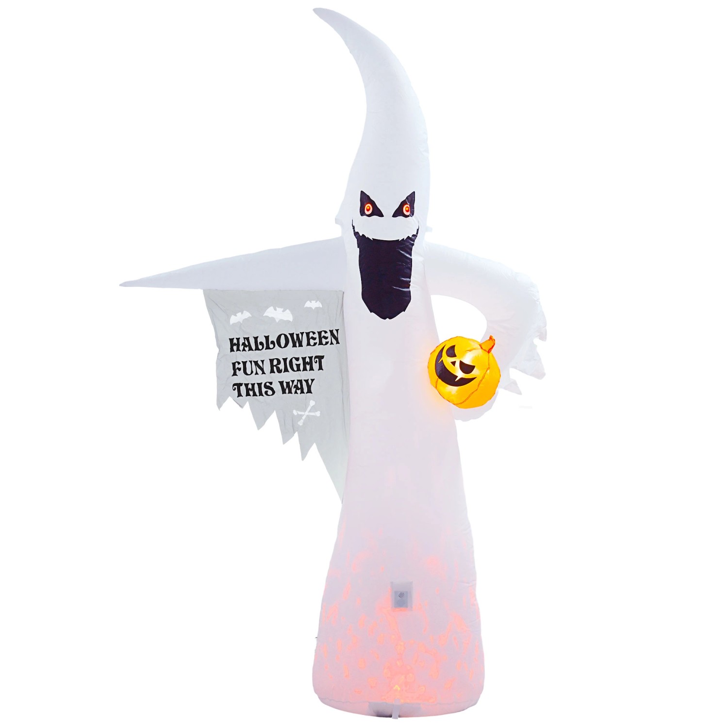 Outsunny Halloween Aufblasbarer Geist mit LED-Lichtern 140 x 46 x 240 cm günstig online kaufen