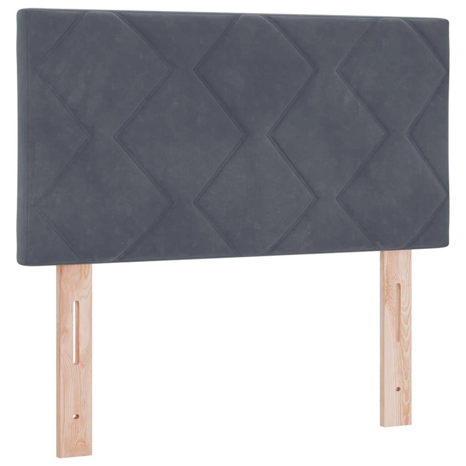 vidaXL LED Kopfteil mit LED-Streifenleuchten Dunkelgrau 80 cm Samt 3338182 günstig online kaufen