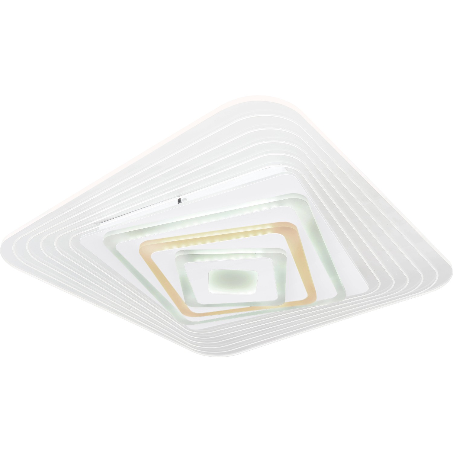 Moderne, dimmbare LED Deckenleuchte Jocelyn, 50 cm, in Weiß mit Farbwechsel für Smart Home.