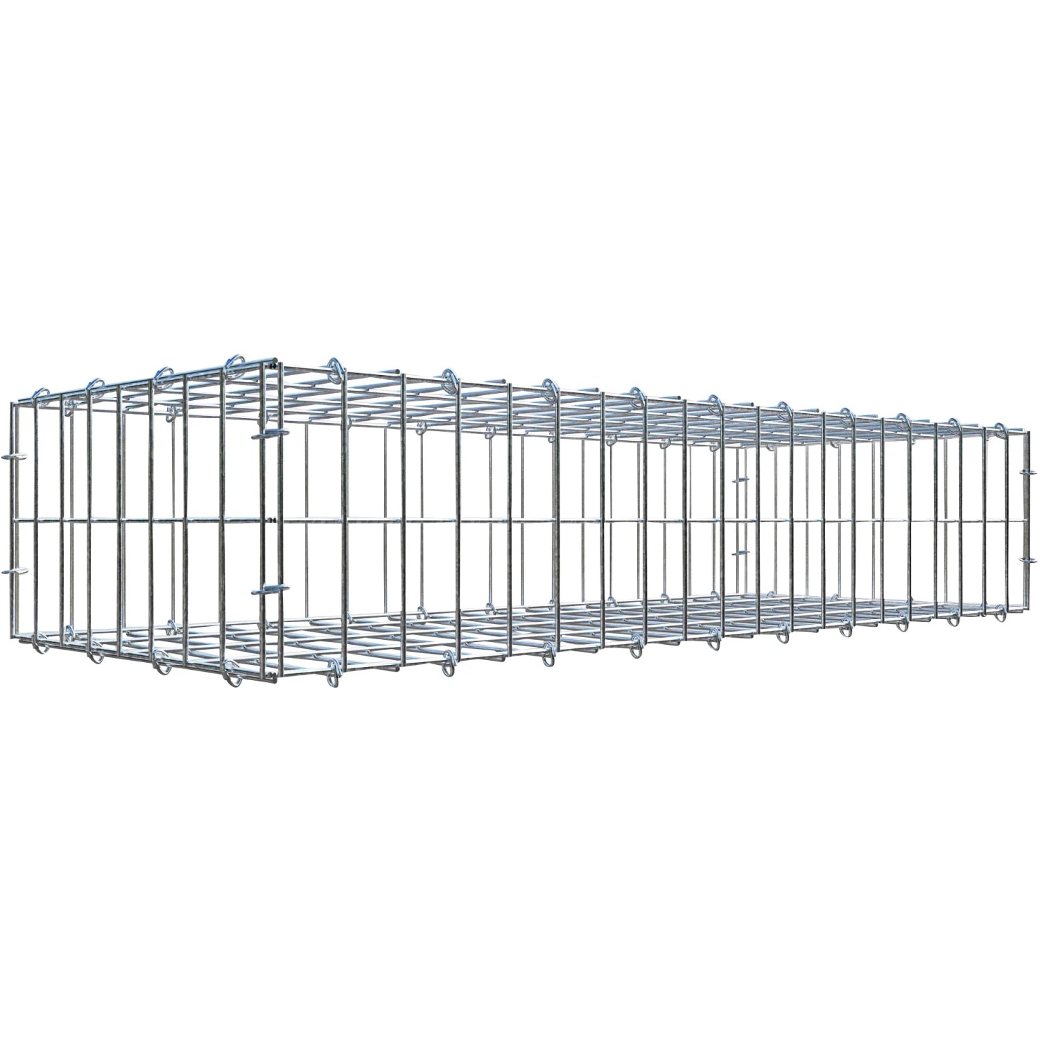 Gabiona C-Ring-Gabione 20 x 100 x 40 cm Maschenw 5 x 10 cm