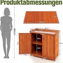 Costway Gartenschrank Holz Lagerschrank Garten 98,5x48x100cm_3