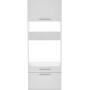 Weißer Respekta Waschmaschinenschrank Clara mit Schubladen, 200x67,4x67,6 cm, für Bad oder Waschküche.