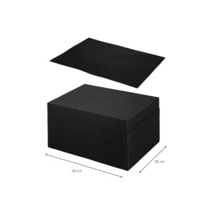 SuperSparSet: 3 graue Euroboxen mit Rasterschaumstoff und Schaumstoffeinlage. Transportbox für Werkstatt, Lager oder Garage.