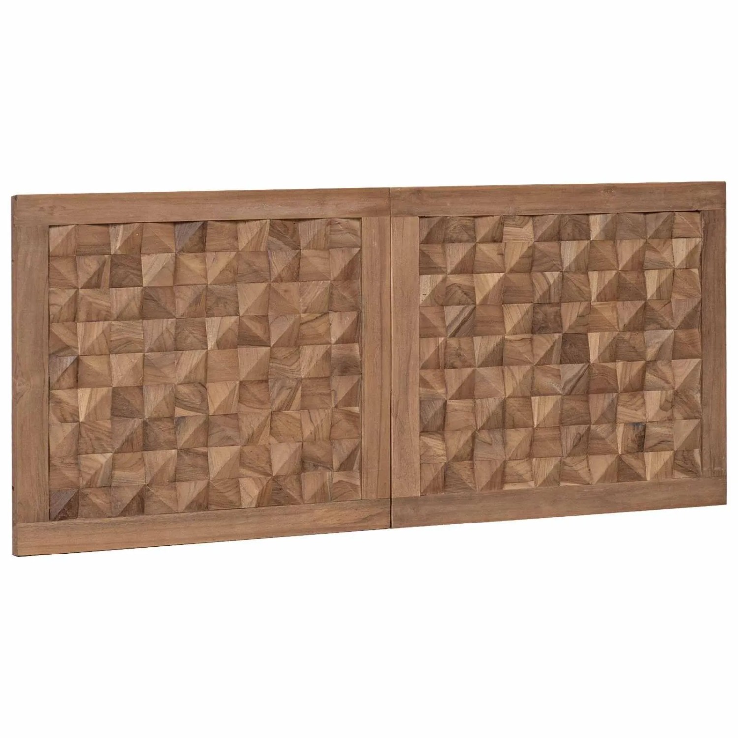vidaXL Kopfteil Wandmontiert Natur 120 cm Massivholz Teak 42024566