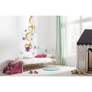 Kinderzimmer mit Rapunzel Wandtattoo (100x70cm). Deko-Sticker mit Disney-Motiv für Mädchen.