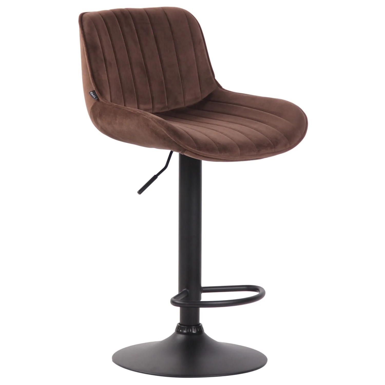 CLP Barhocker Lentini Samt Braun/Schwarz