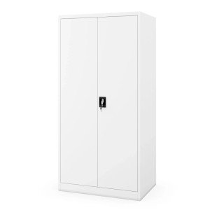 JAN NOWAK Metallschrank für Büro und Werkstatt JAN D600 185 x 90 x 60 cm Weiß