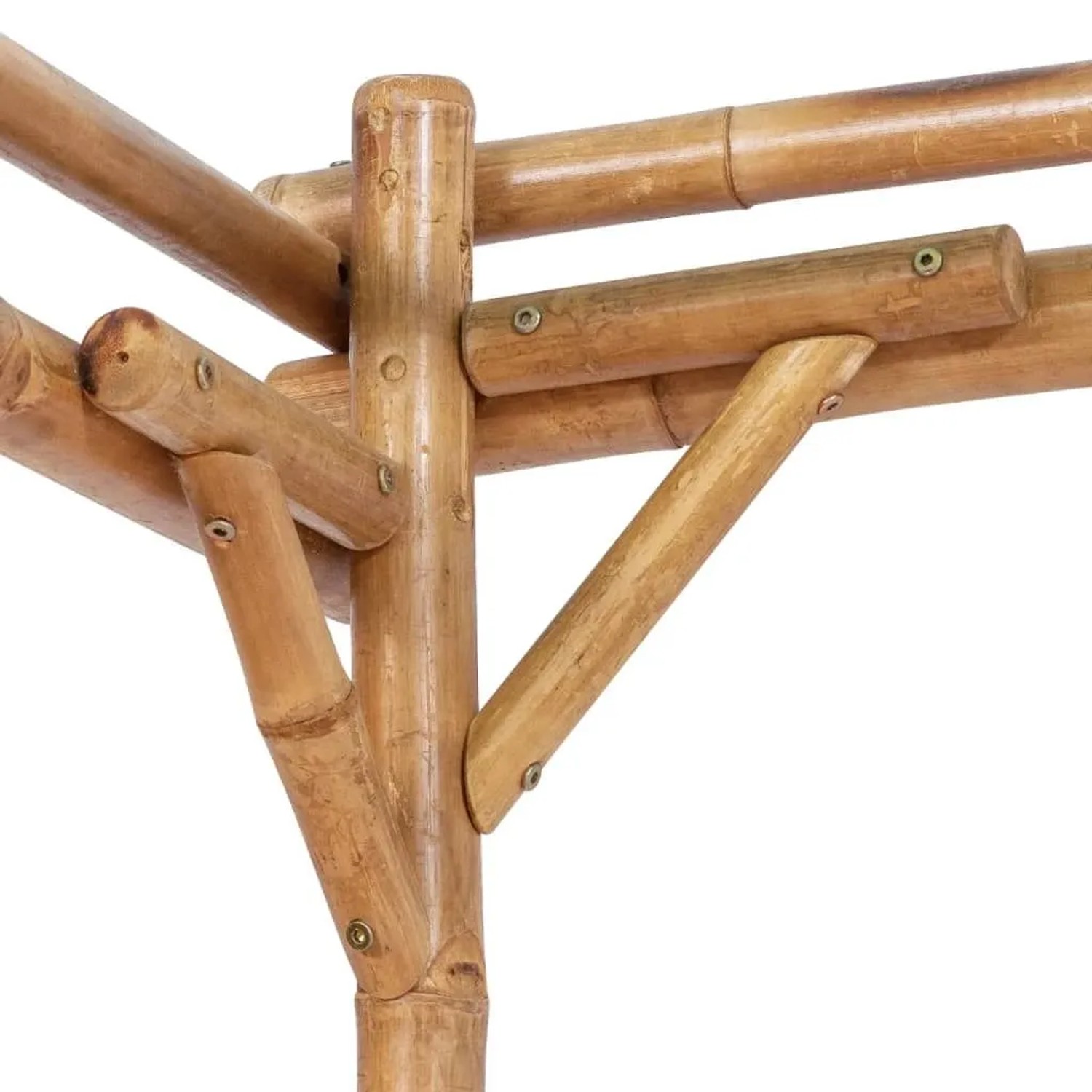 DELUKE Pergola Aus Holz LEOD 1,7x1,7x2,2m Bambus Terrassenüberdachung Sonnenschutz Rankhilfe Pergola Holz Bausatz_3