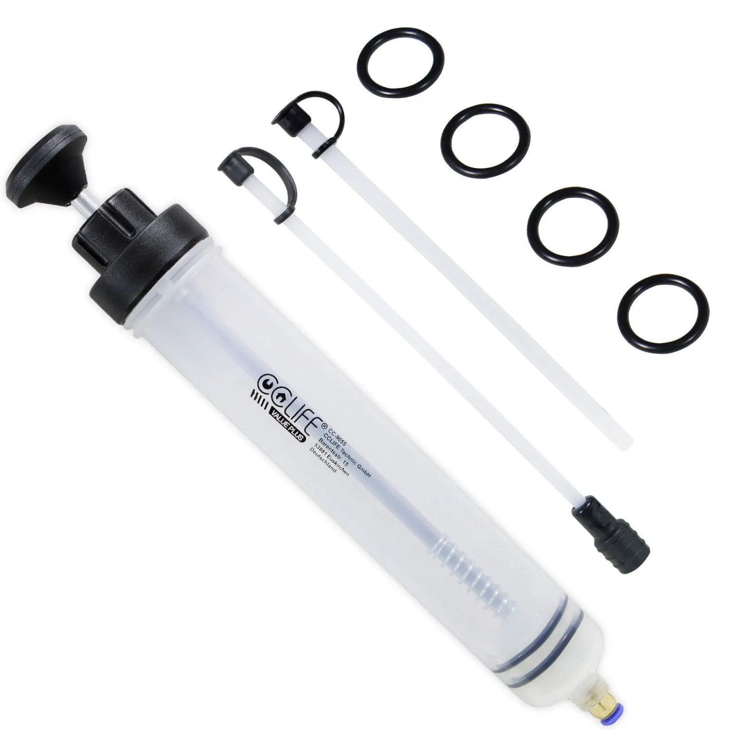 Image of CCLIFE Ölabsaugspritze Absaugpumpe 500cc Handpumpe Motor Öl Wechsel Umfüllpumpe