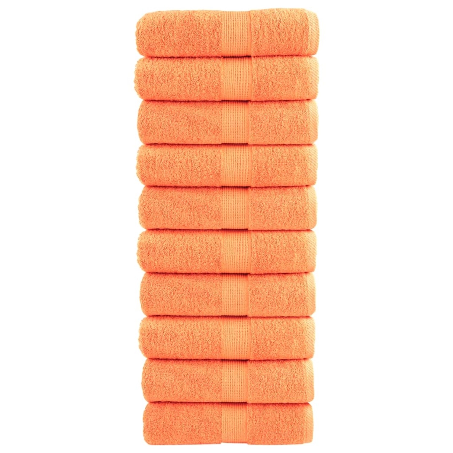 vidaXL Premium-Gästetücher 10 Stk Orange 30x50 600 g/m2 100% Baumwolle