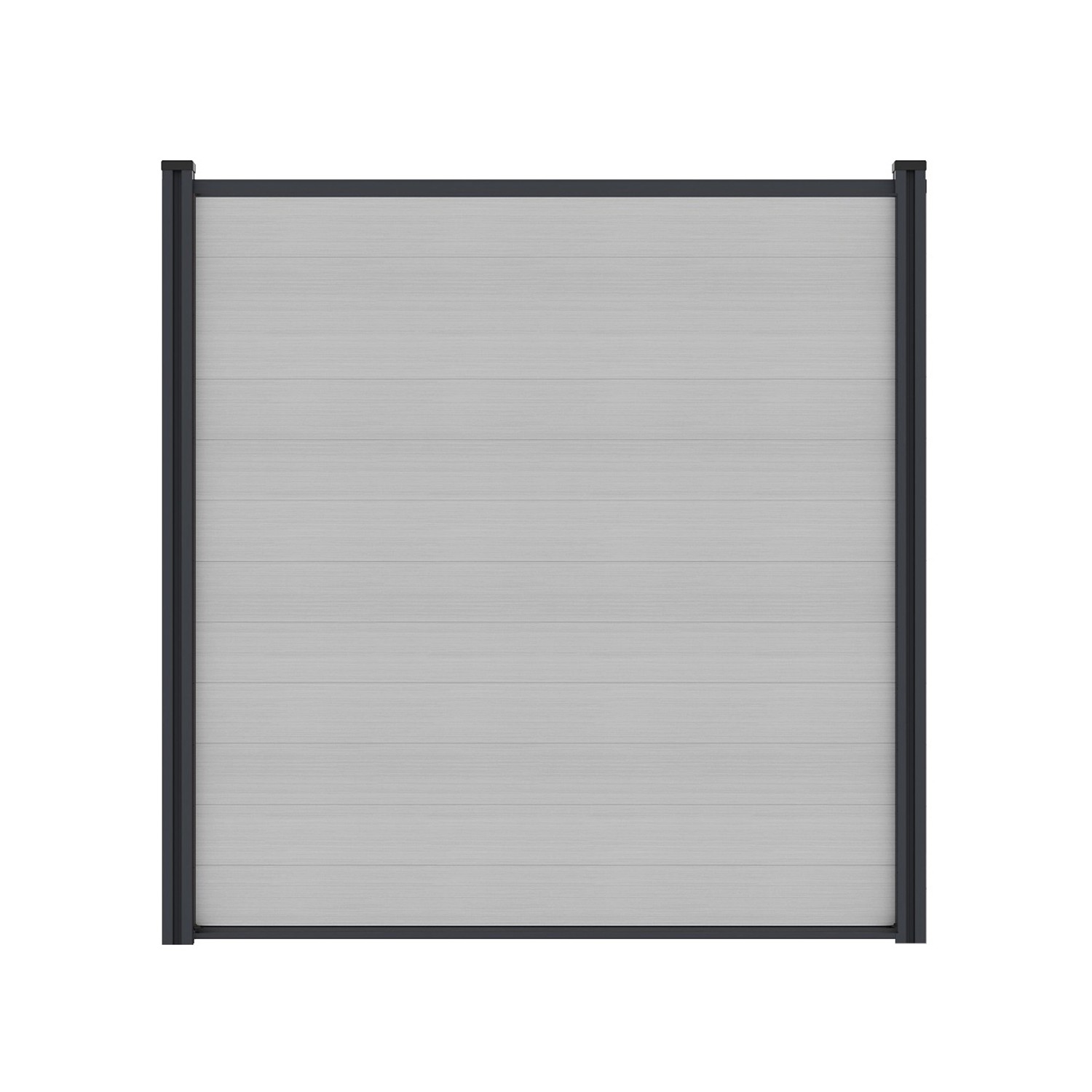 T&J WPC-Steckzaunset Max Coextrudiert 175 cm x 172 cm Weißer Rauch günstig online kaufen