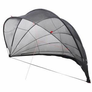 Schwarzer vidaXL Pool-Dome 592x590x275cm als Poolabdeckung