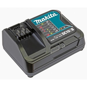 Makita Schnell-Ladegerät DC10SB für 10,8-12 V Akkus. Ladestation mit LED-Ladeanzeige.