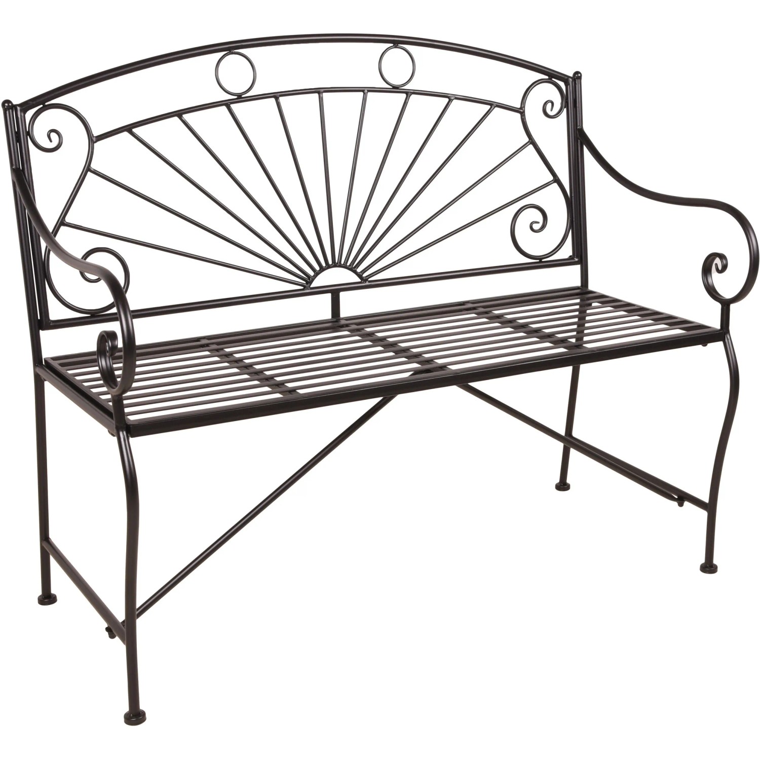 Garden Pleasure Bank Pago 96 cm x 111 cm x 55 cm Schwarz
