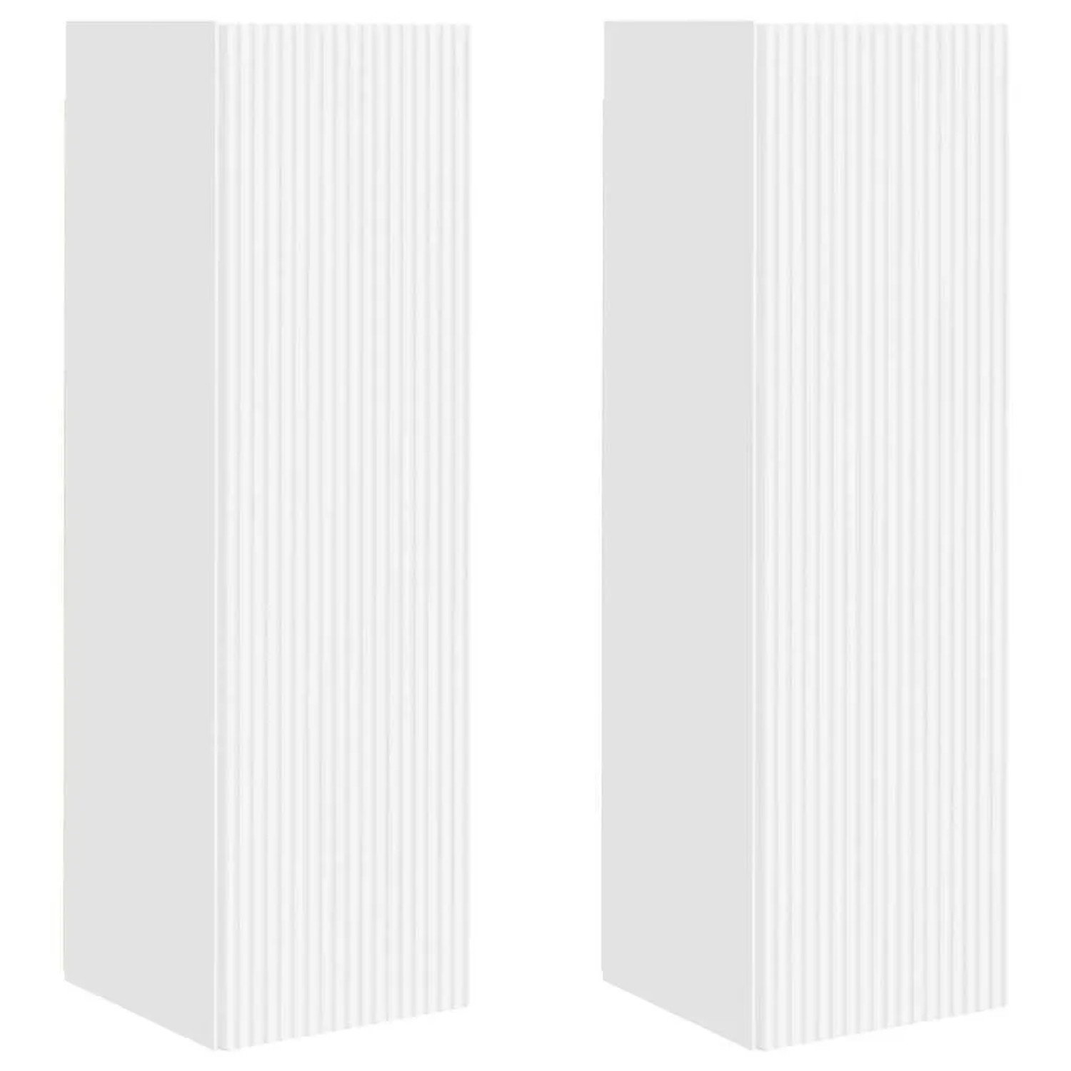 vidaXL TV-Wandschrank 2 Stk Weiß 30 x 31 x 100 cm Holzwerkstoff 892310