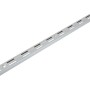 Silberne Wandschiene, 100 cm lang, zur Befestigung von Regalböden.