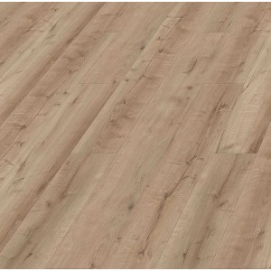 Click-Vinylboden Landhausdiele Eiche Plaza, helle Holzoptik mit Maserung.