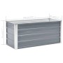 Graues vidaXL Garten-Hochbeet aus Stahl, 100x40x45 cm, ideal für Garten, Balkon und Terrasse.