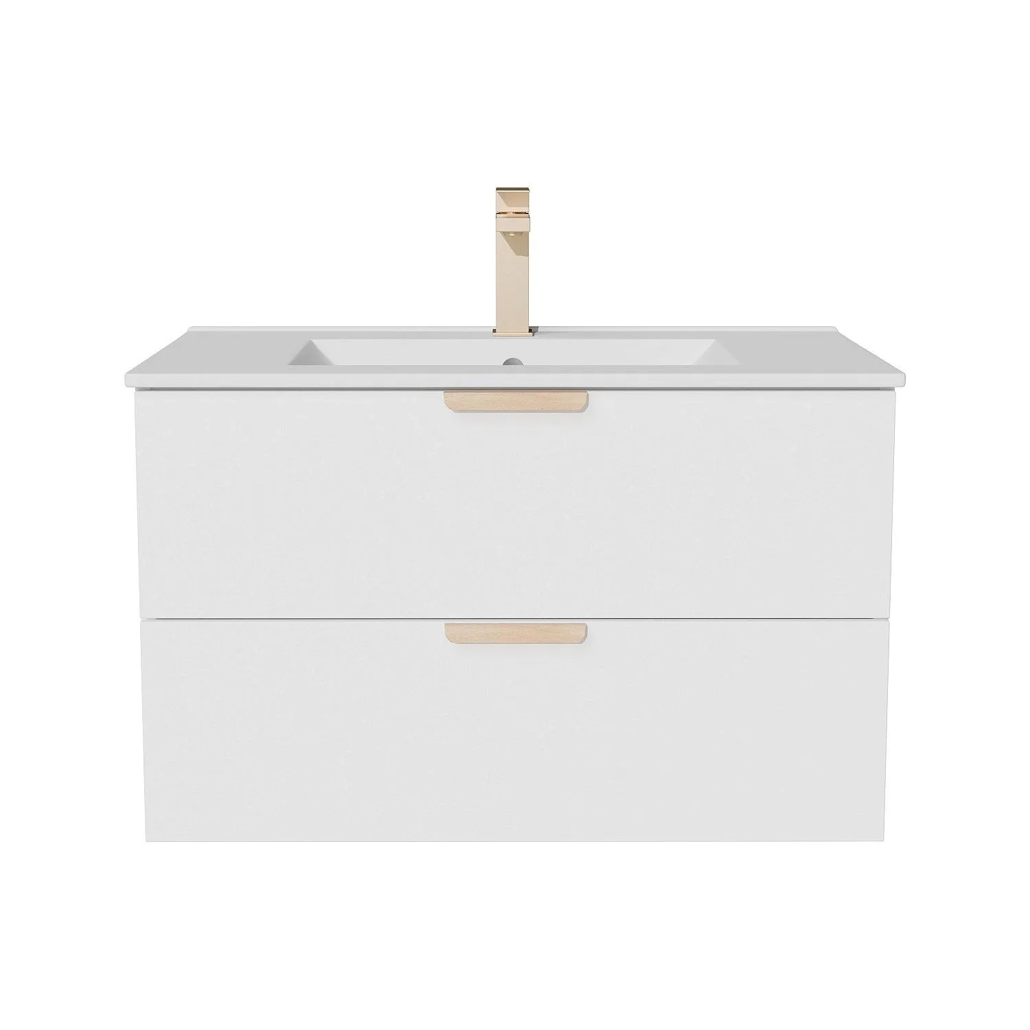 Vente-unique Einzelwaschtisch Avoreli Weiß 80 cm