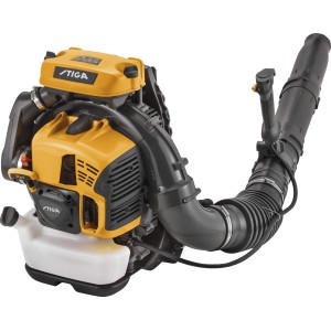 Stiga Benzin-Rucksack-Laubbläser BL 980 R in Gelb und Schwarz.