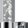 Moderne Trio LED-Bad-Wandleuchte Bubbles Chrom mit klarem Acrylglas und dekorativen Luftblasen.